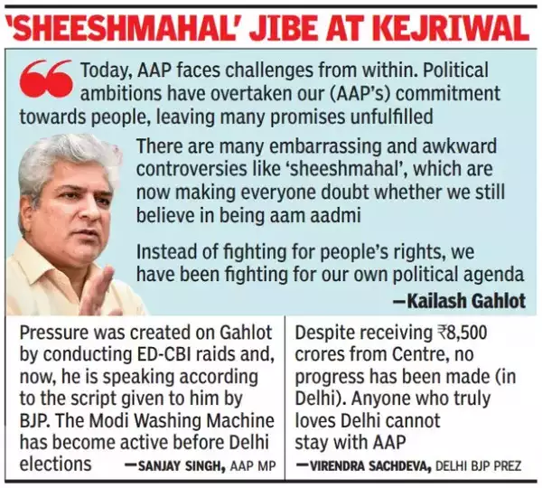 'Sheeshmahal' jibe at Kejriwal