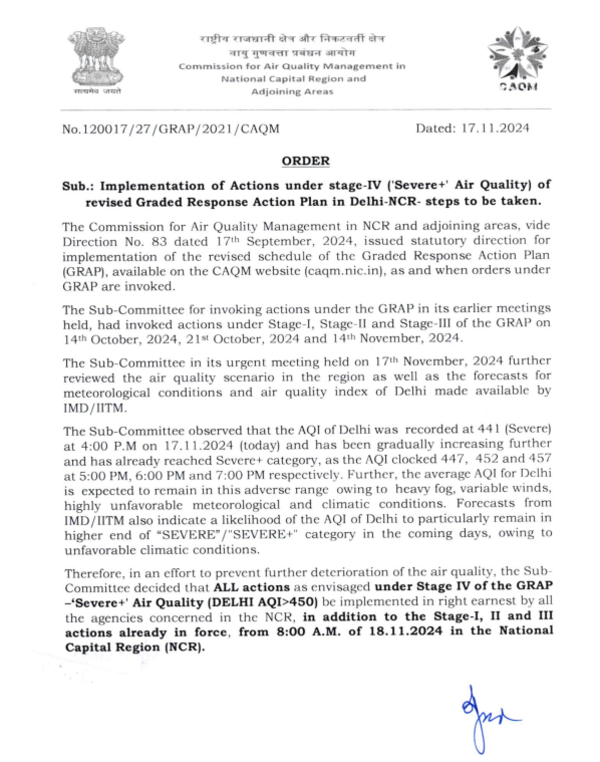 Delhi-NCR Air Pollution: GRAP-IV Enforced; What’s Allowed, What’s Not ...