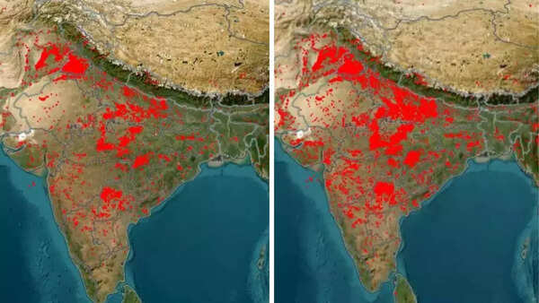Delhi pollution: NASA's Fire map highlights North India's farm fires as AQI soars to 500