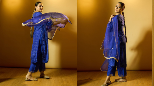 Sonakshi Sinha in stunning royal blue suit