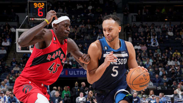 Raptors vs Timberwolves game in 2019