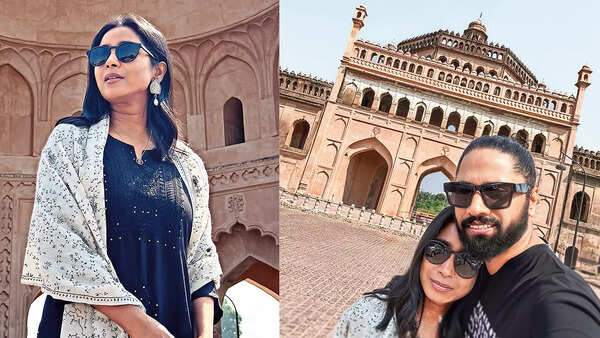 Shilpa Rao with hubby Ritesh Krishnan in Lucknow