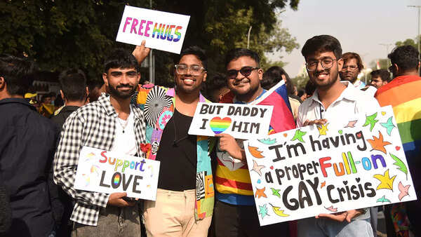 Participants carried posters that read ‘I am the rainbow sheep of the family, ‘love is love’ and ‘stand for equality, respect, stand with pride’