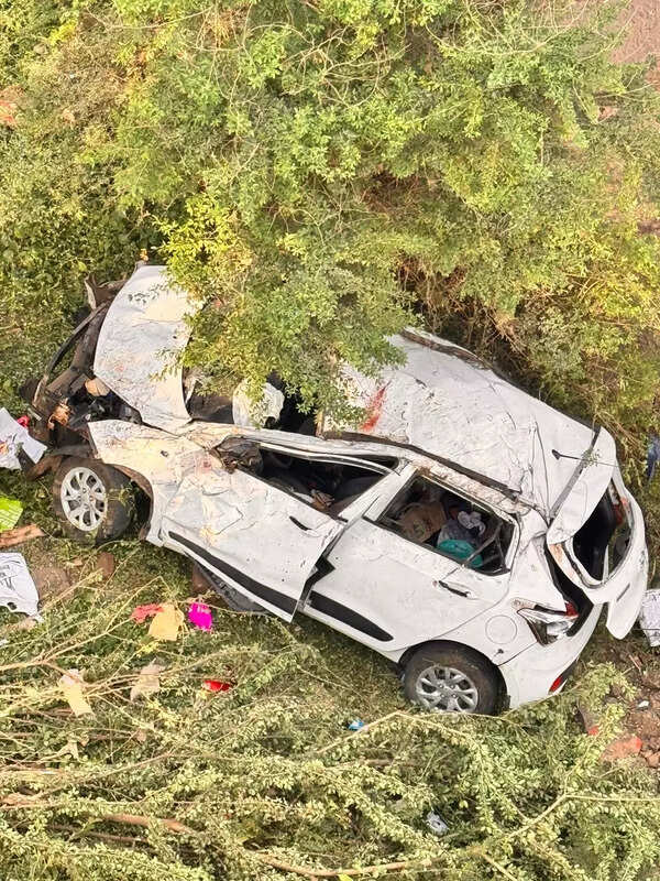 car falls into Krishna river