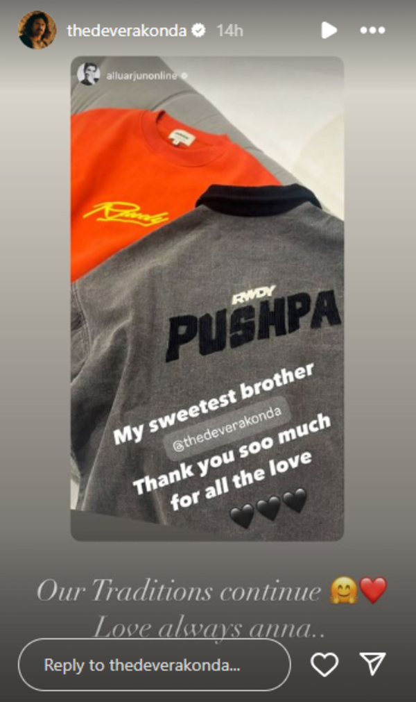 Vijay Deverakonda IG story