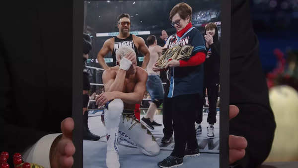 Cody Rhodes with his mother in the ring