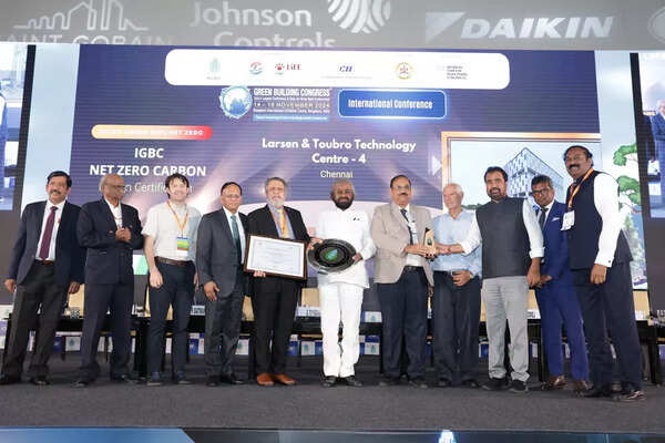 Photo caption: Larsen & Toubro’s Technology Centre – 4 in Chennai is the first to receive the IGBC Net Zero Carbon (Design) Certification at Green Building Congress 2024, Bengaluru.
