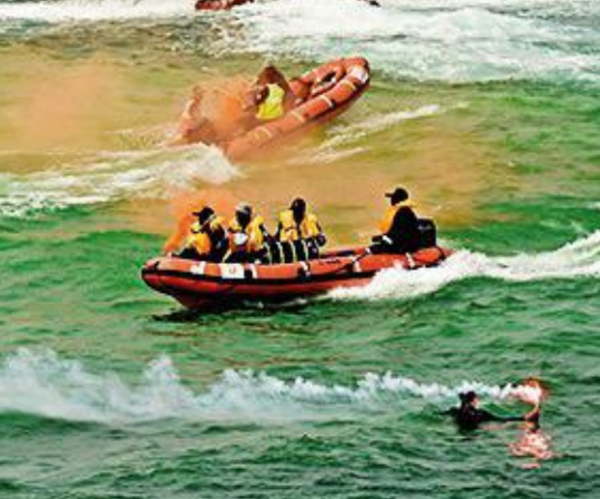Rescuers in action as part of the National Maritime Search and Rescue Exercise, Sarex-2024