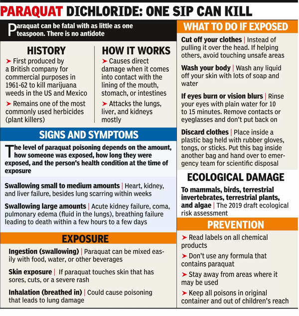 Toxic Herbicide Paraquat Dichloride Still Sprayed on Punjab Crops Despite  Global Bans | Chandigarh News - Times of India