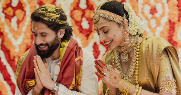 naga chaitanya sobhita dhulipala wedding look