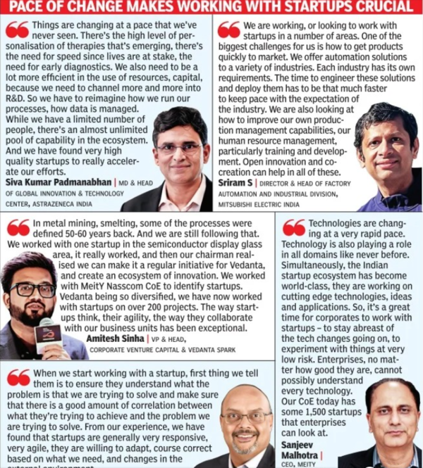 PACE OF CHANGE MAKES WORKING WITH STARTUPS CRUCIAL