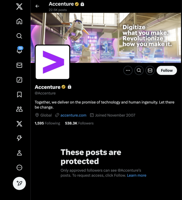 Accenture locks X profile