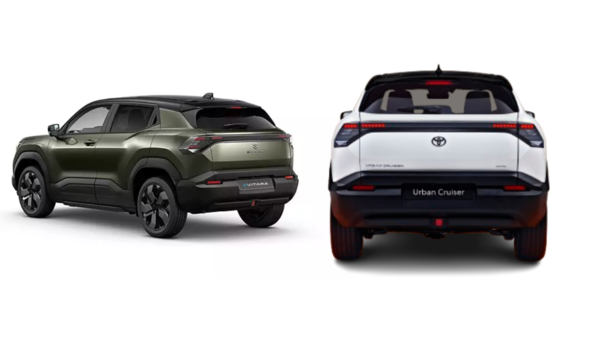 At the rear, the Toyota e-SUV has a lot of resemblance with the e-Vitara