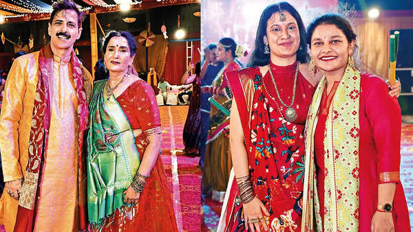 (L) Vipul and Meena (R) Sonal and Pallavi