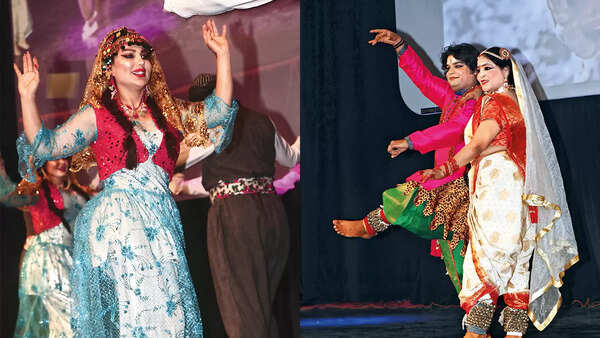 (L) Kurdish Folk Dance, Iraq (R) Gaurav Mishra and Mamta Tandon