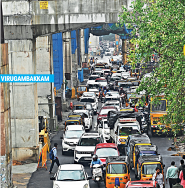 Busy junctions in Poonamallee, Madipakkam, Adyar, and Thoraipakkam registered the maximum delay