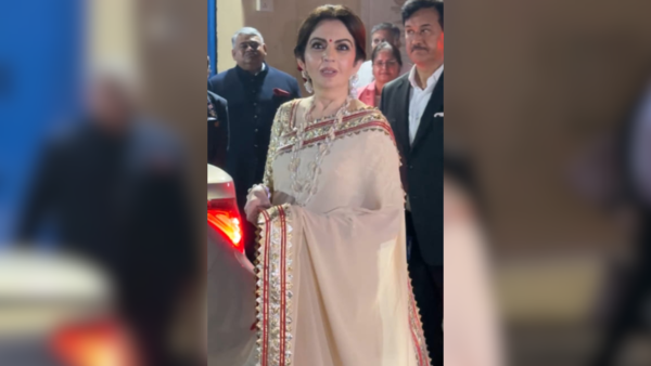 Nita Ambani in stunning cream sari