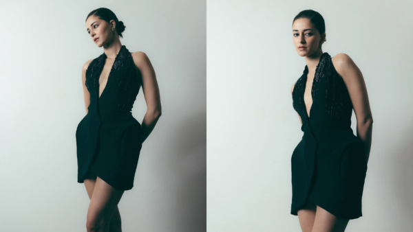 Ananya Panday in black dress