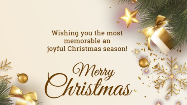 Merry Christmas greeting card wishes