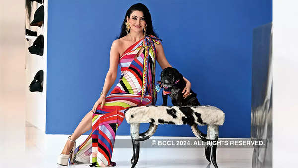 Shalini Passi with her pet Boston