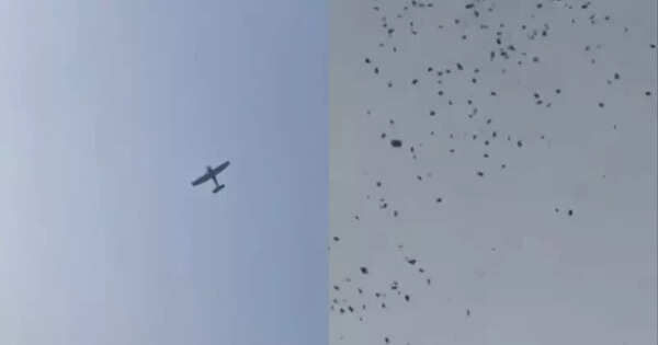 Watch: Groom's father rents private plane, showers millions in cash over bride's house to elevate wedding grandeur
