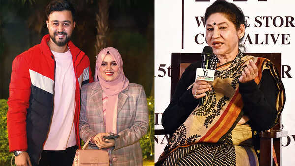 (L) Adnaan and Insia (R) Anita Jain