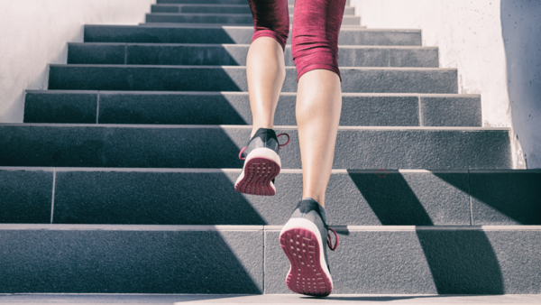 climbing stairs