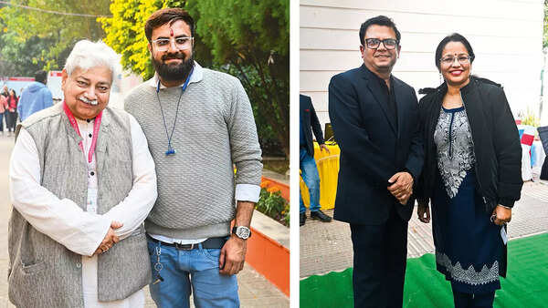 (L) Atul Tiwari and Rishabh (R) Dr Kunal and Dr Shalini Mohan