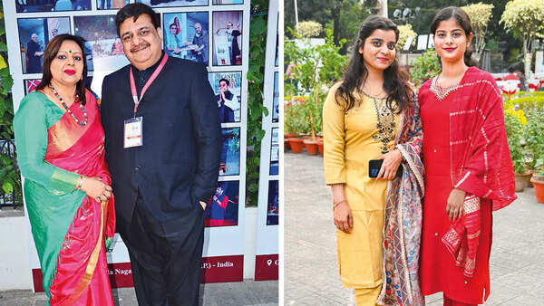 (L) Dr Parul and Dr Rahul Goel (R) Jolly and Divya