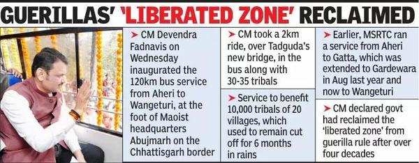 Fadnavis becomes first CM to take bus ride through Maoist bastion