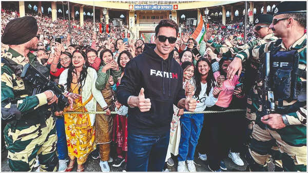 Sonu Sood at the Wagah Border