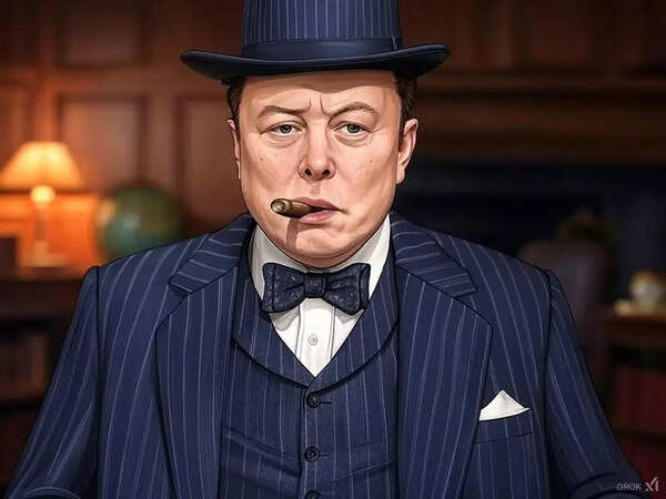 Elon Musk reimagined as Winston Churchill by Grok