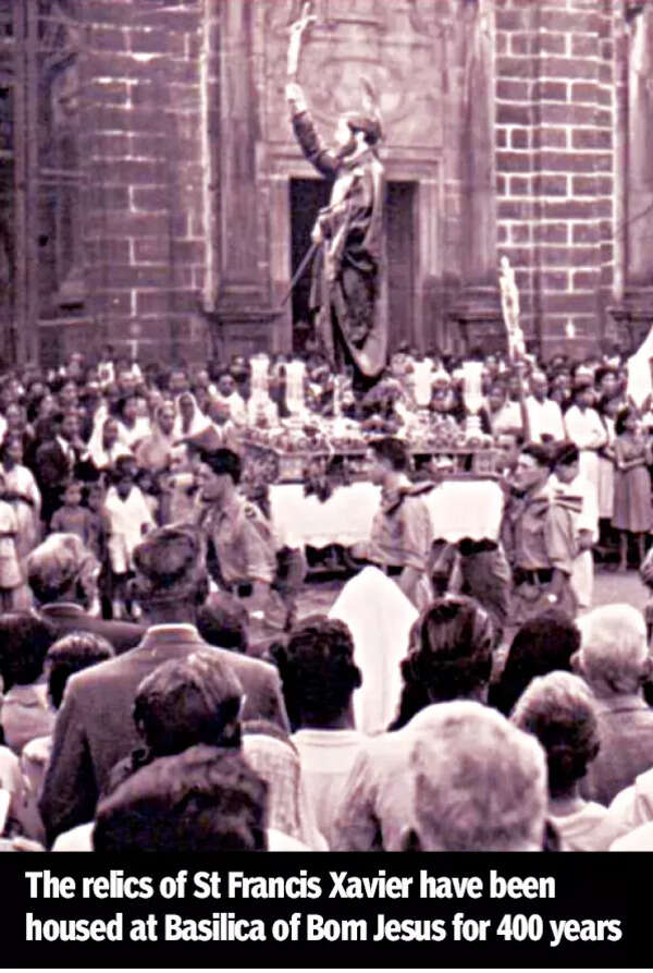 The relics of St Francis Xavier have been housed at Basilica of Bom Jesus for 400 years