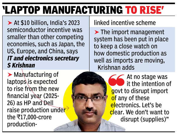 No plan to immediately cut imports of laptops: IT secy