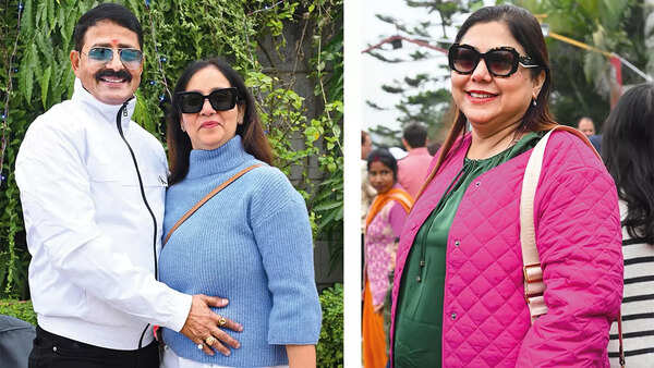 (L) Pawan Singh and Geeta (R) Manisha