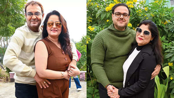 (L) Shyam and Lovleen (R) Vibhor and Niteeka