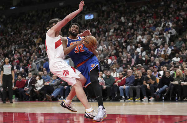 Knicks vs Raptors Credits: Nathan Denette/The Canadian Press via AP