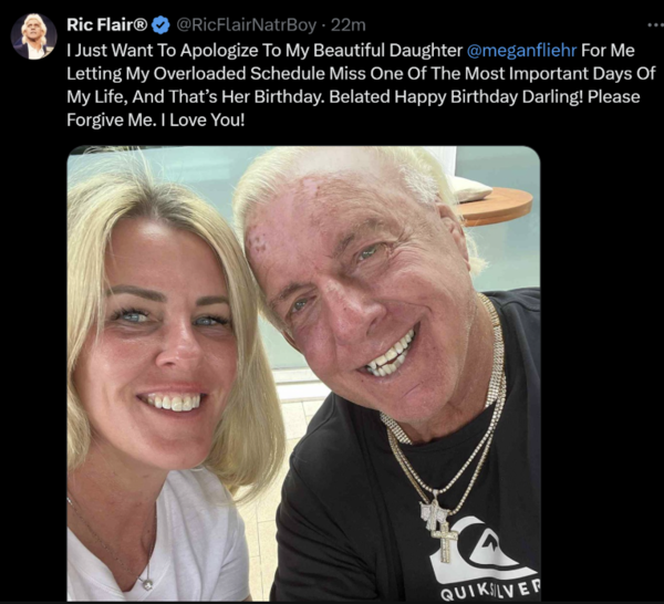 Ric Flair's deleted tweet