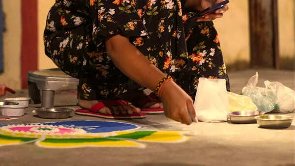 Kolams during Pongal