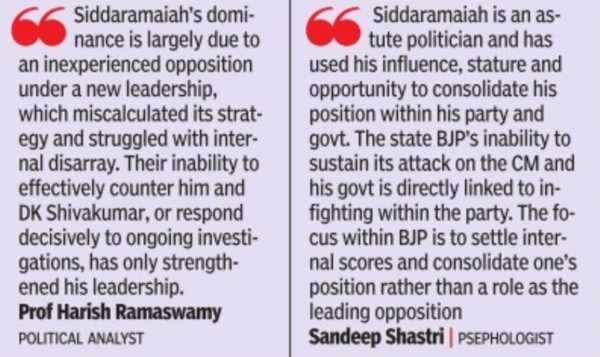 Siddaramaiah reasserts dominance amid allegations, oppn discord