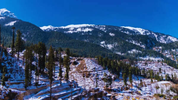 Snowfall in the hills