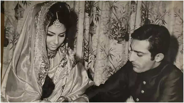 షర్మిలా ఠాగూర్ మరియు మన్సూర్ అలీ ఖాన్ పటౌడీ