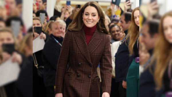 (Image Credits: Instagram) Kate Middleton in burgundy coat