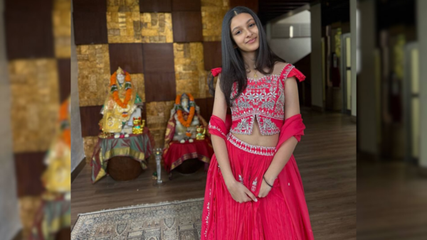 Sitara Ghattamaneni in pink lehenga