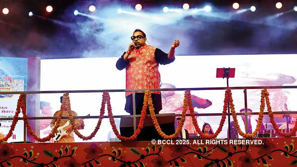 Shankar Mahadevan performing at the Maha Kumbh 2025