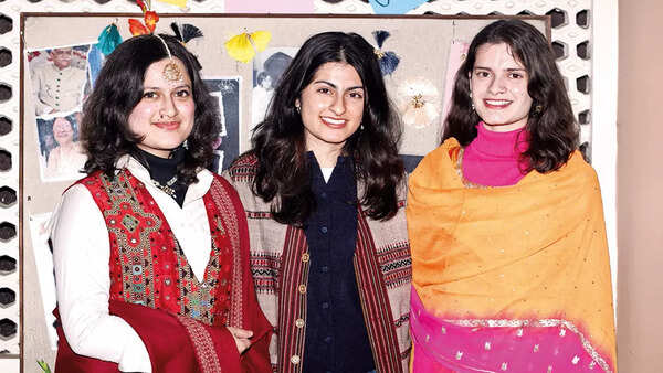 (L-R) Tamanna Yousuf, Nadia Musavi and Serena Musavi