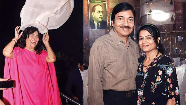 (L) Manju Malhotra (R) Tarun and Archna Raj