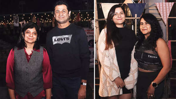 (L) Kusha and Anurag (R) Laxmi Bisht and Meenal Dwivedi