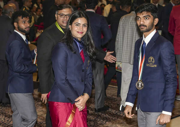 New Delhi: Recipients of Major Dhyan Chand Khel Ratna Award, 2024 shooter Manu B...