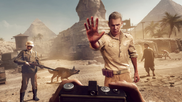 The game occasionally switches to third-person view during climbing and traversal sequences, showing off detailed character animations while maintaining playability
